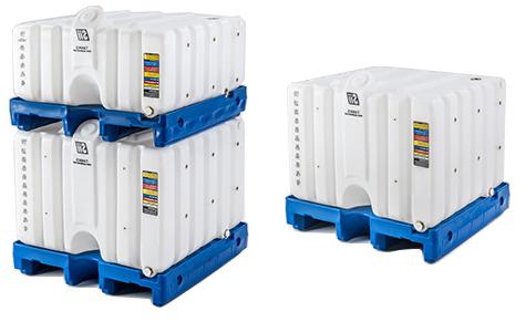 Cubetainer Double Pallet Stacks